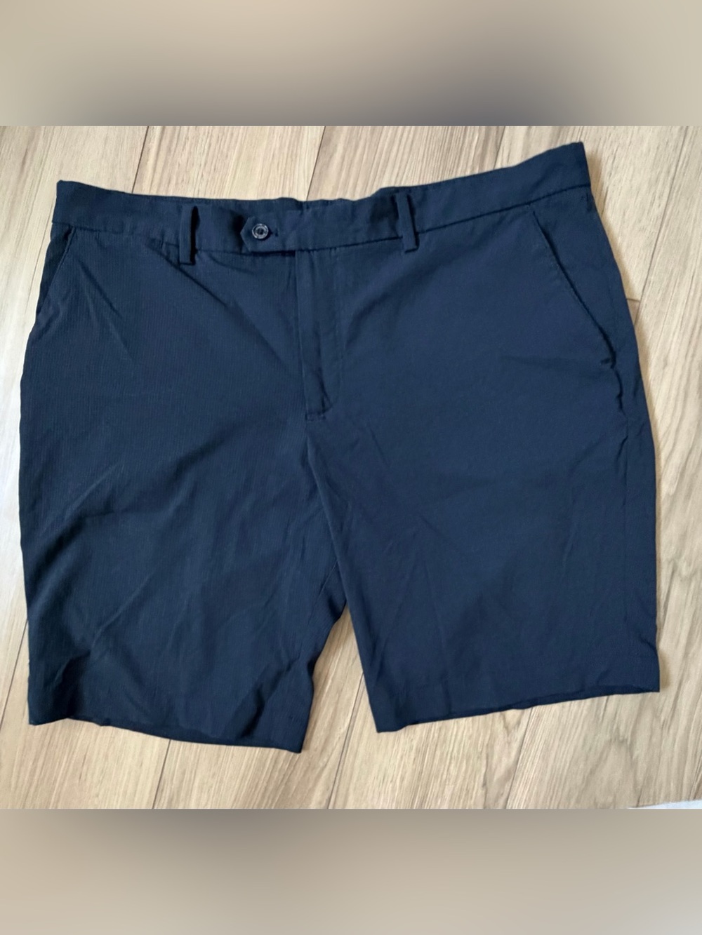 J.Lindeberg Shorts Mens 38 Navy Regular Fit Golf Performance Stretch JL Logo